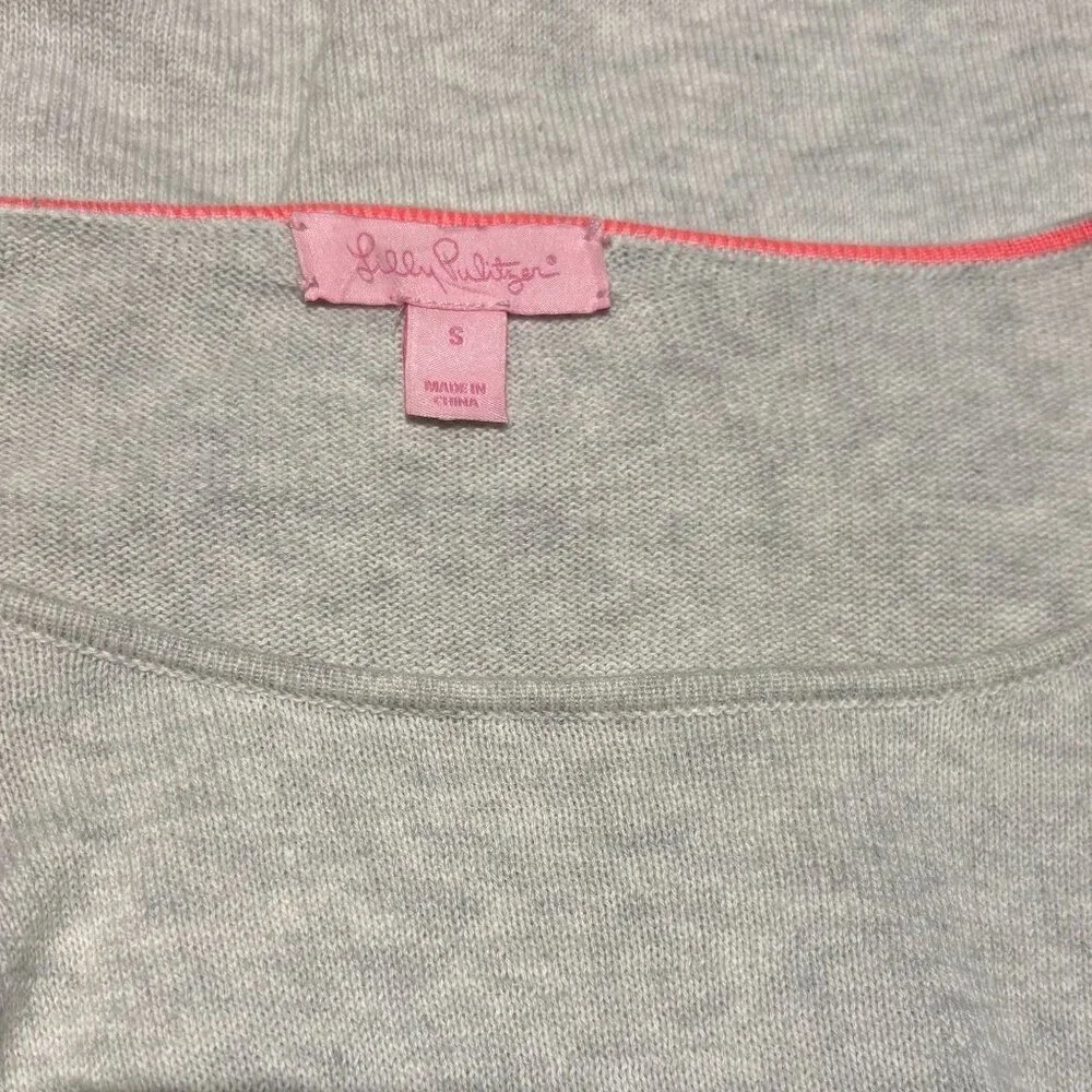 Lilly Pulitzer Women's  Roselle Sweater Small Long Sleeve Gray